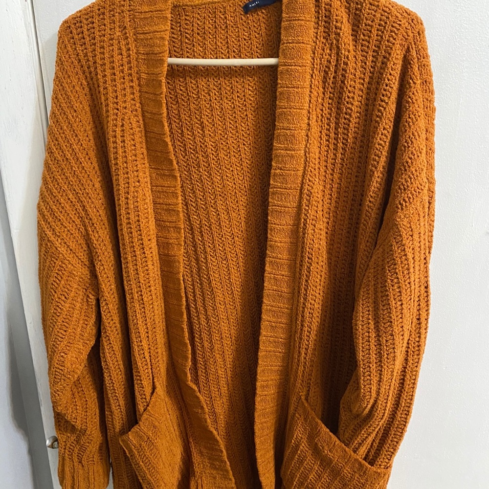 Fall orange cardigan